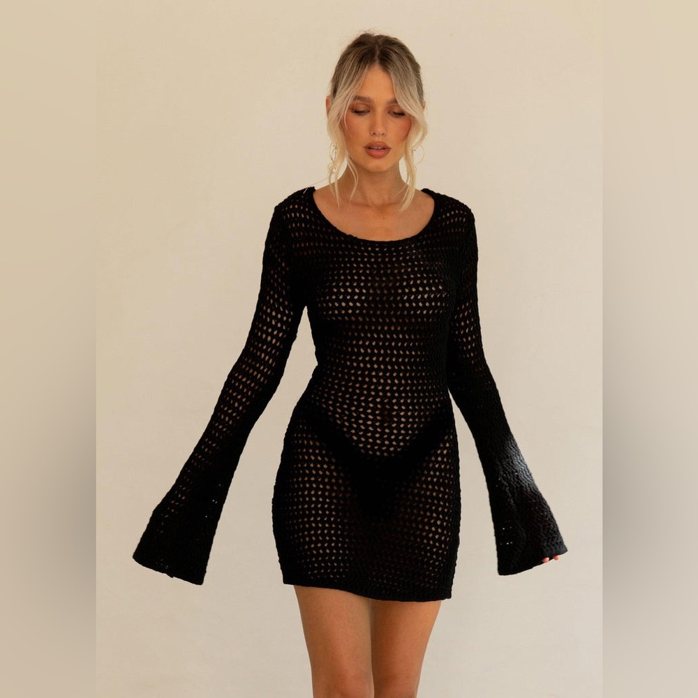Peppermayo Black Long Sleeve Dress
